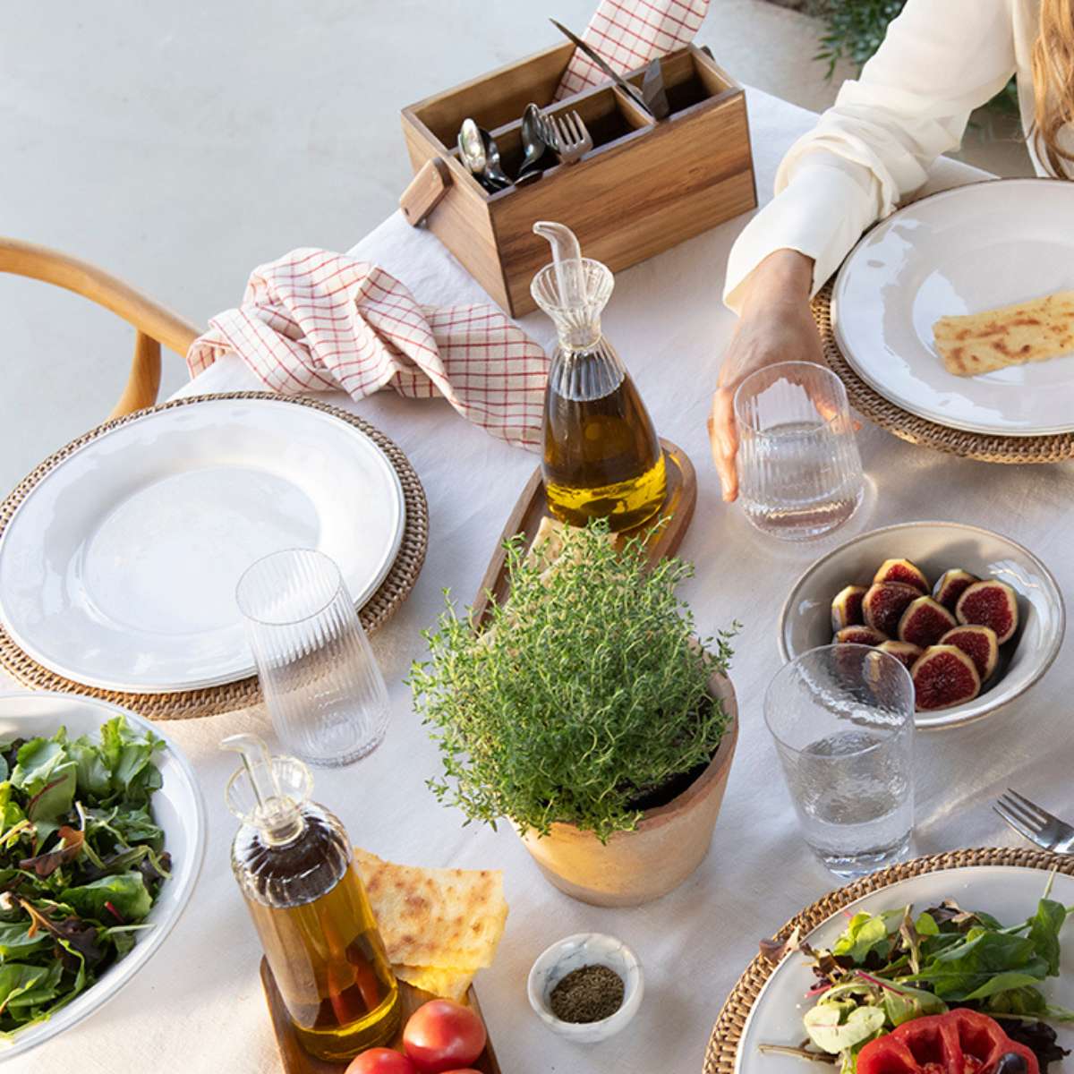 Andrea House range-couverts bois d’acacia tiroir cuisine
