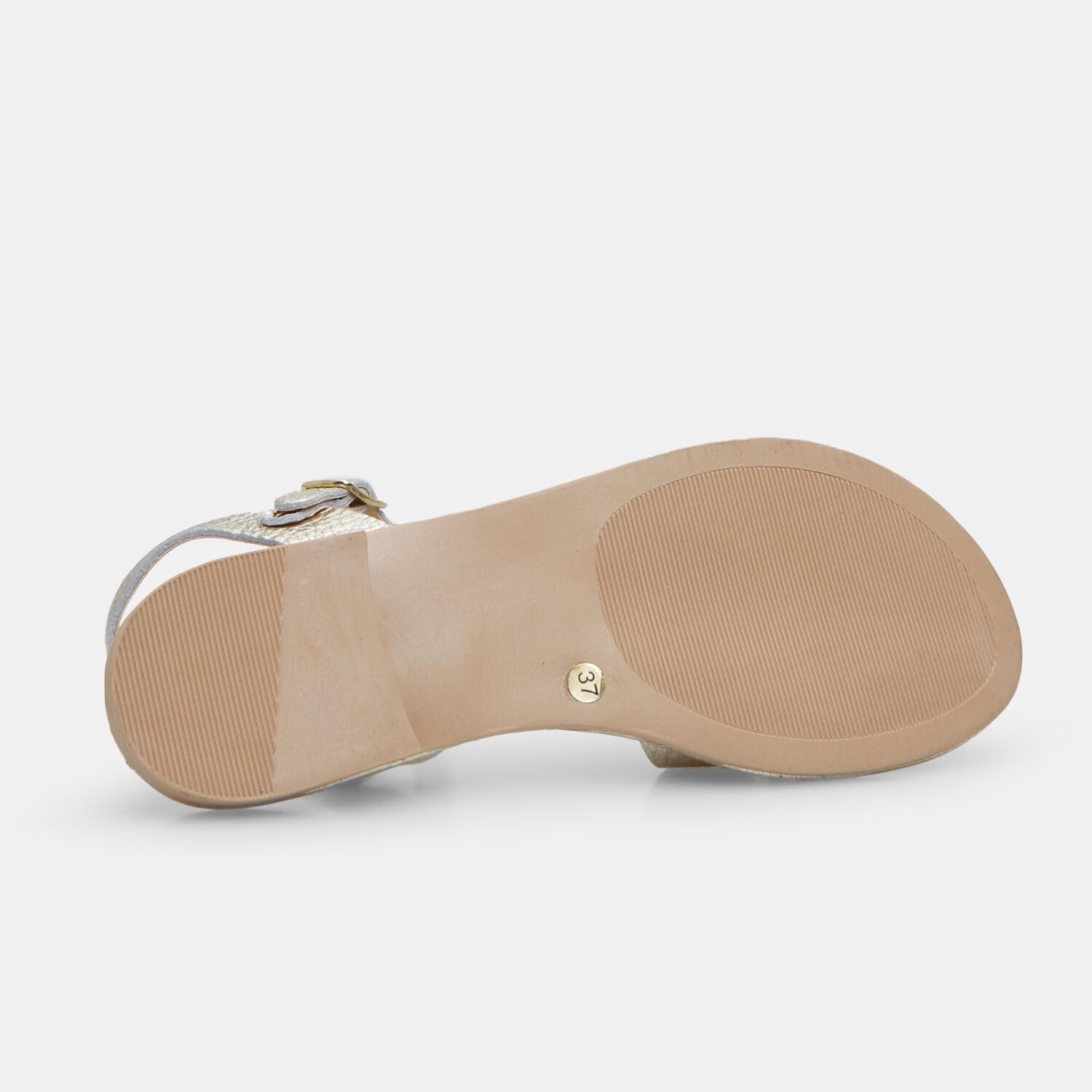 Bata Sandale Cuir Femme Plate Bandes Croisées Boucle
