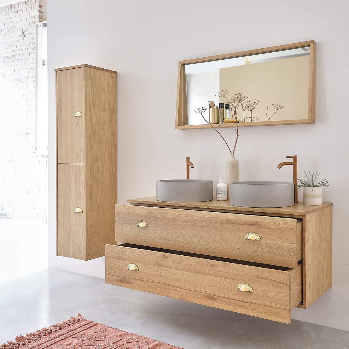 Berah Getah Margaux meuble vasque chêne 120 cm