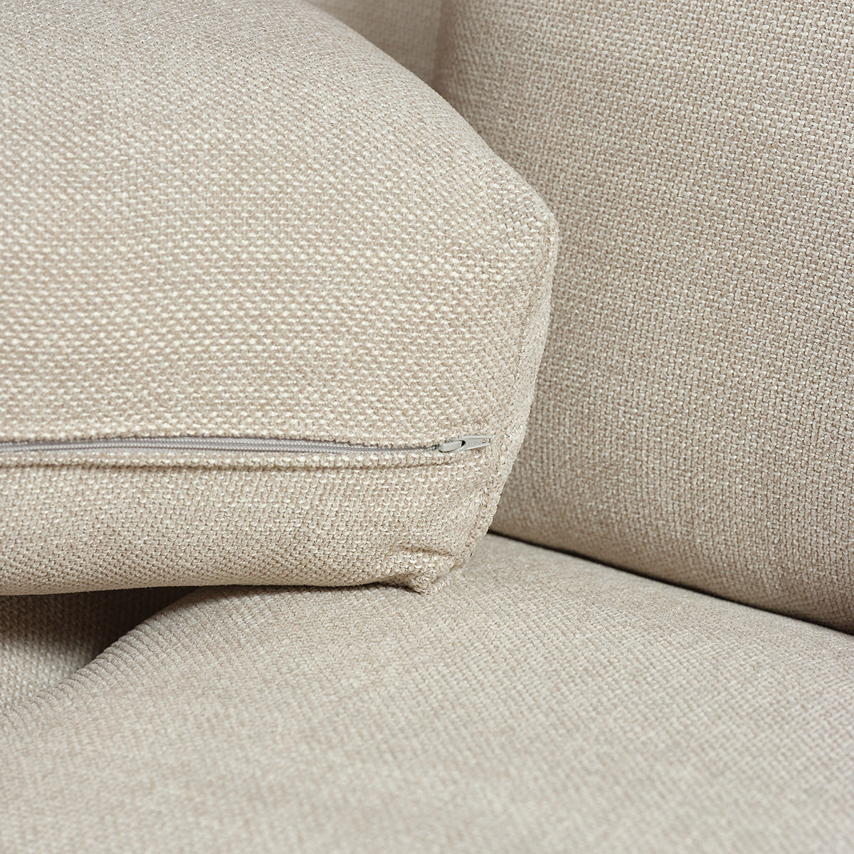 Berah Getah JACQUES canapé 3 places tissu beige chiné