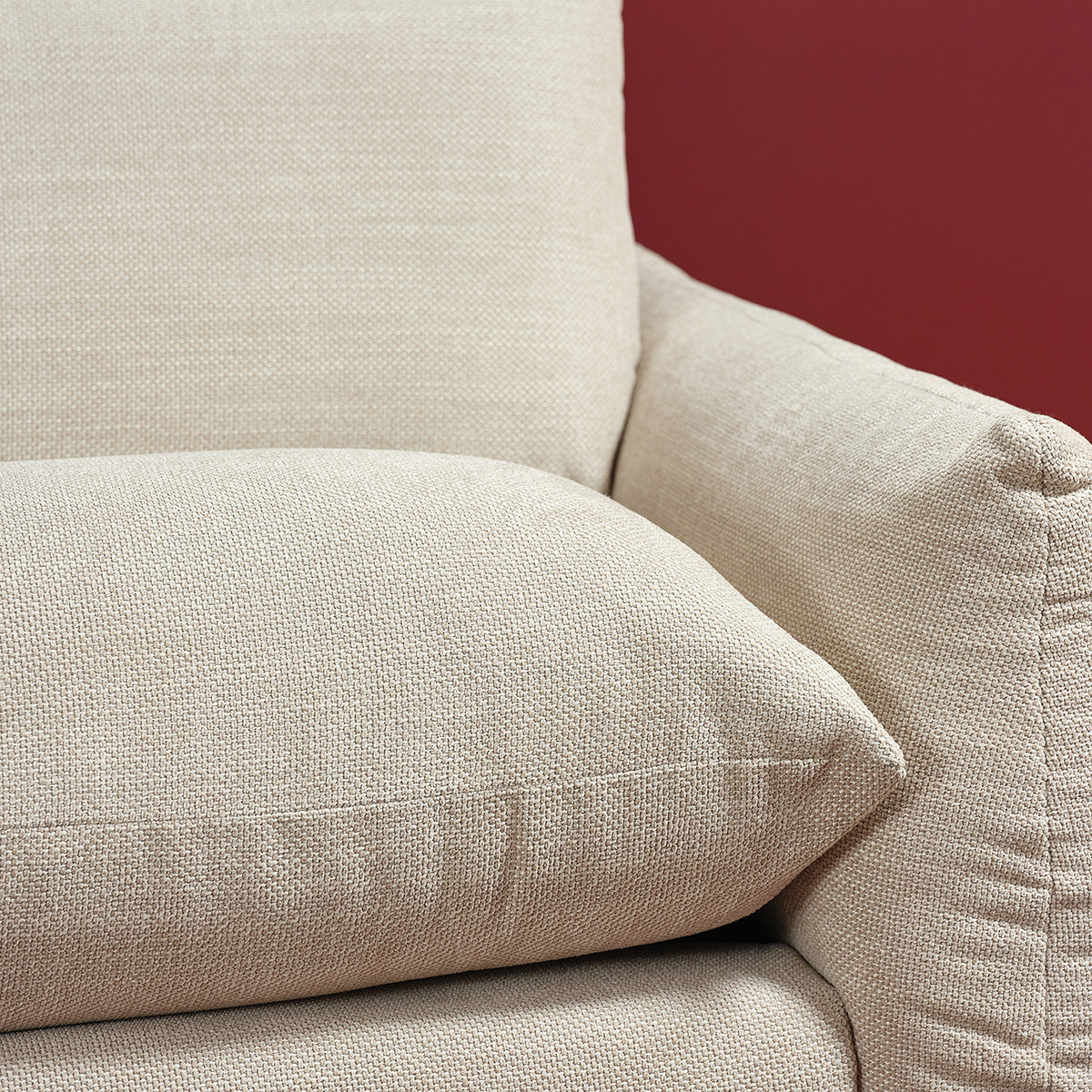 Berah Getah JACQUES canapé 3 places tissu beige chiné
