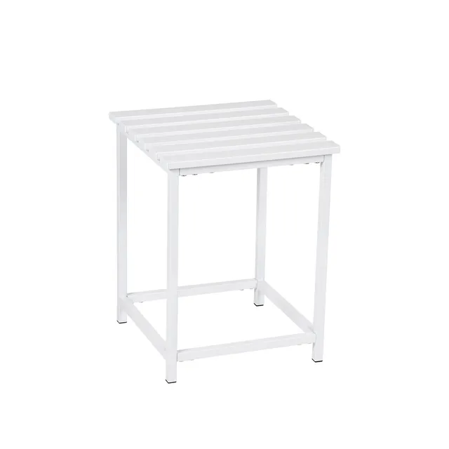 Andrea House tabouret salle de bain métal blanc moderne
