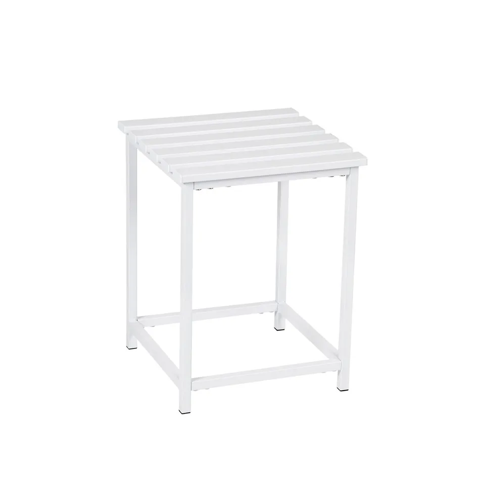 Andrea House tabouret salle de bain métal blanc moderne