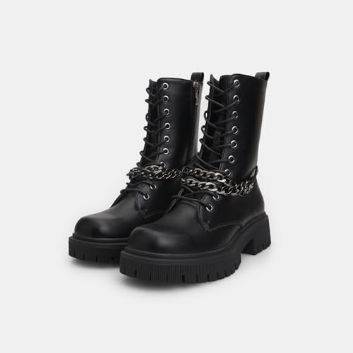 Bata Bottines Motardes chaîne femme noires