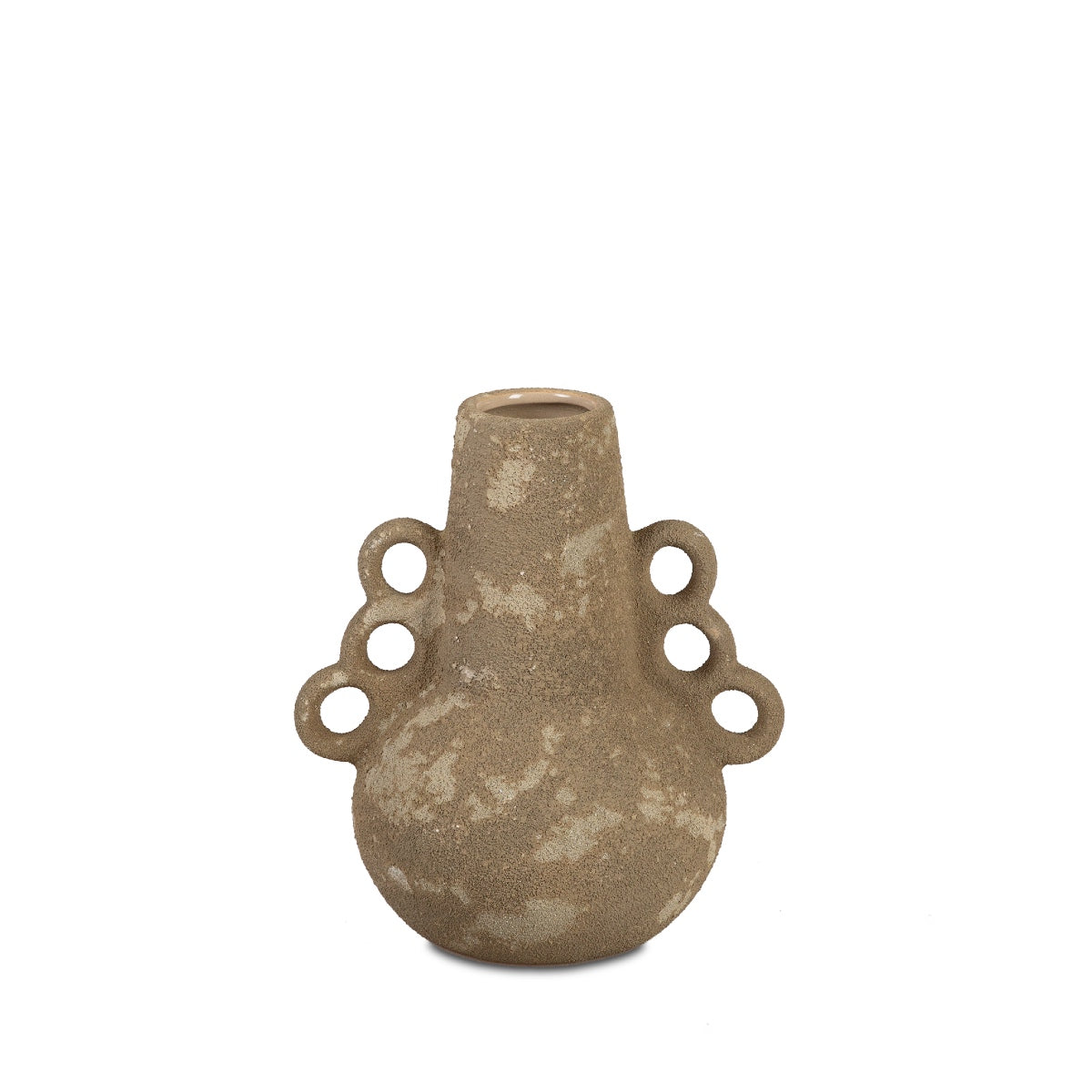 Andrea House Atacama vase céramique marron 19 cm