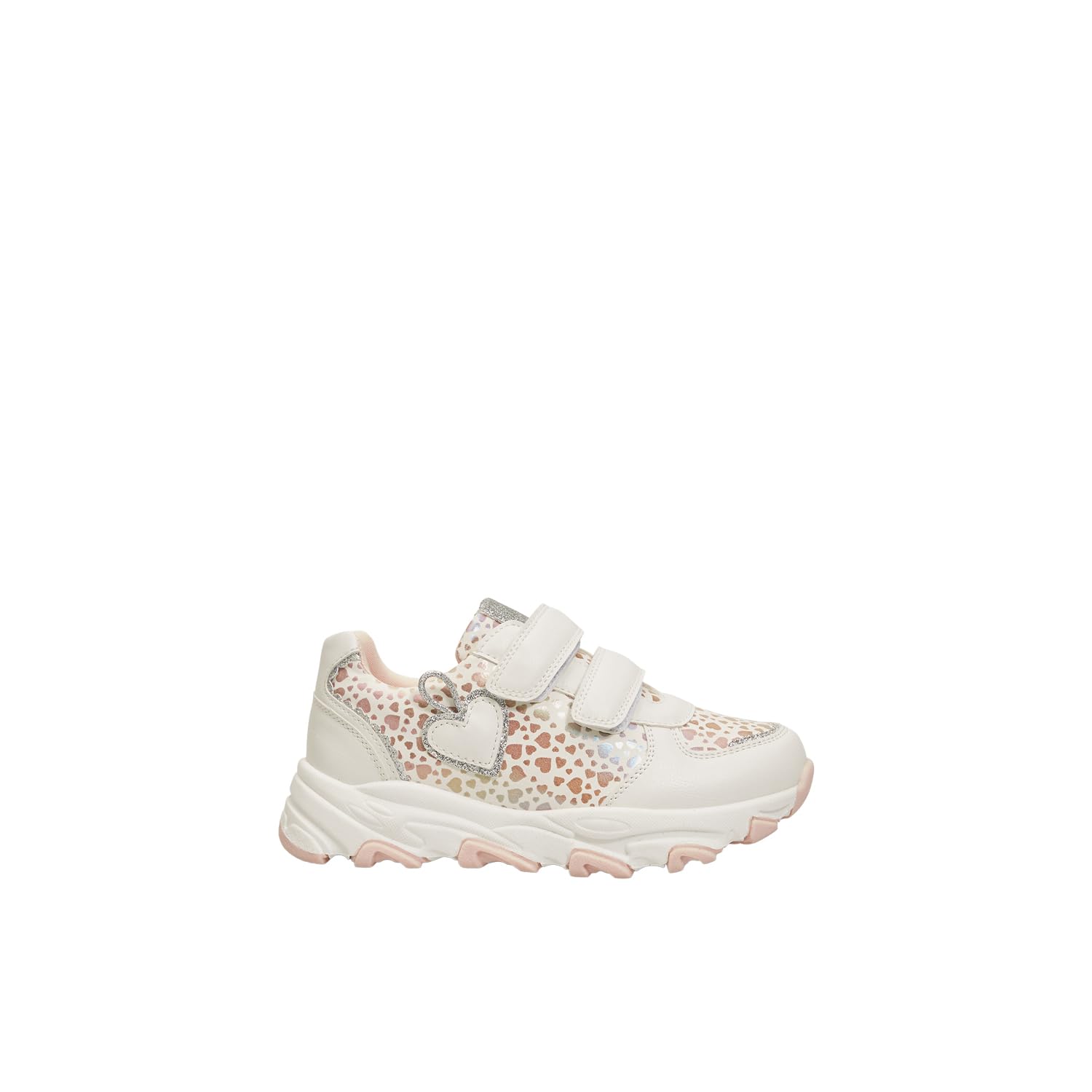 Bata Sneakers fille imprimé cœurs velcro
