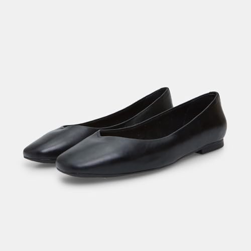 Bata ballerines cuir femme bout allongé confort