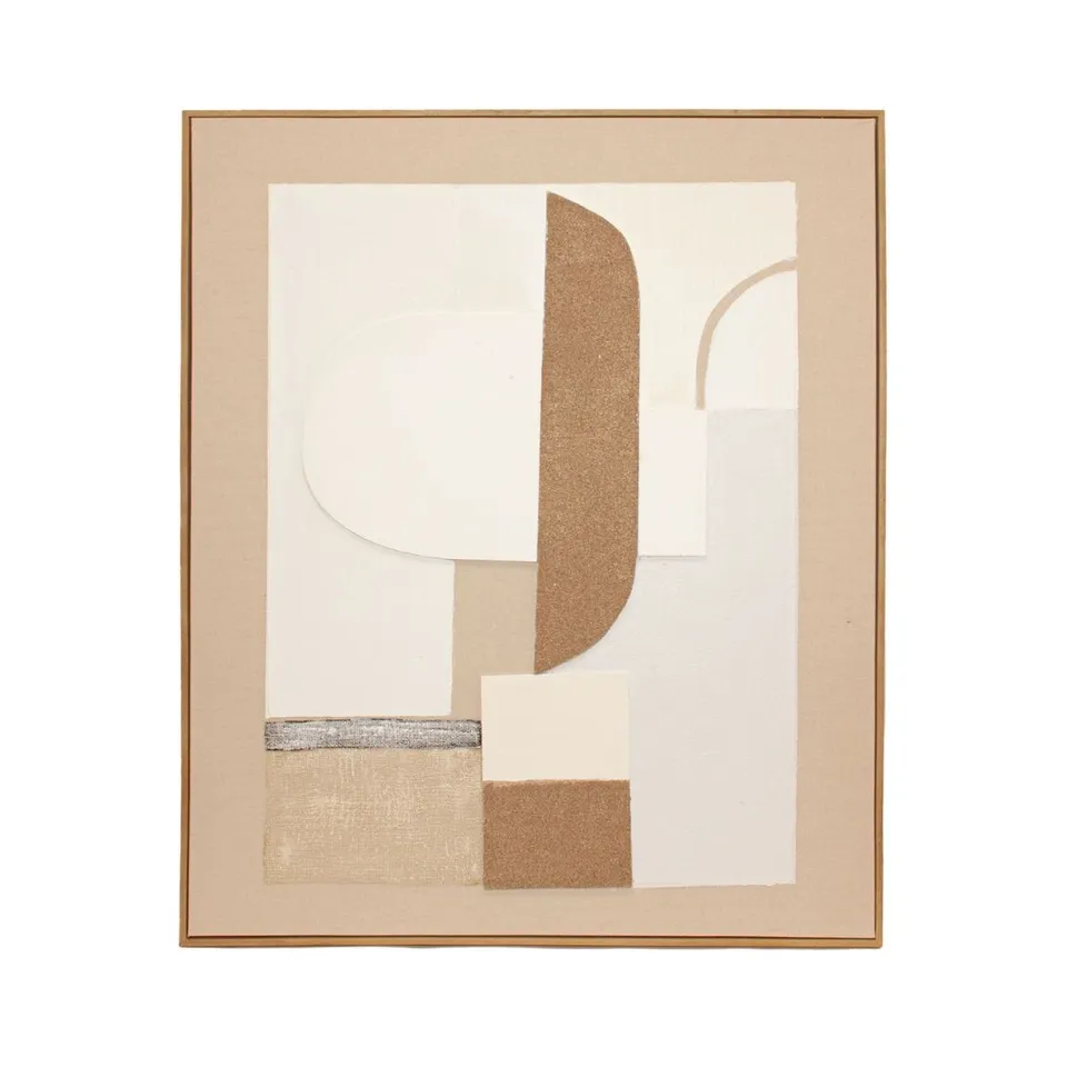 Andrea House Malang tableau abstrait 80x100 cm terracotta