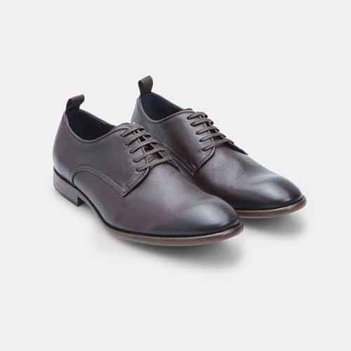 Bata Derby Cuir Homme Chaussures à Lacets Marron