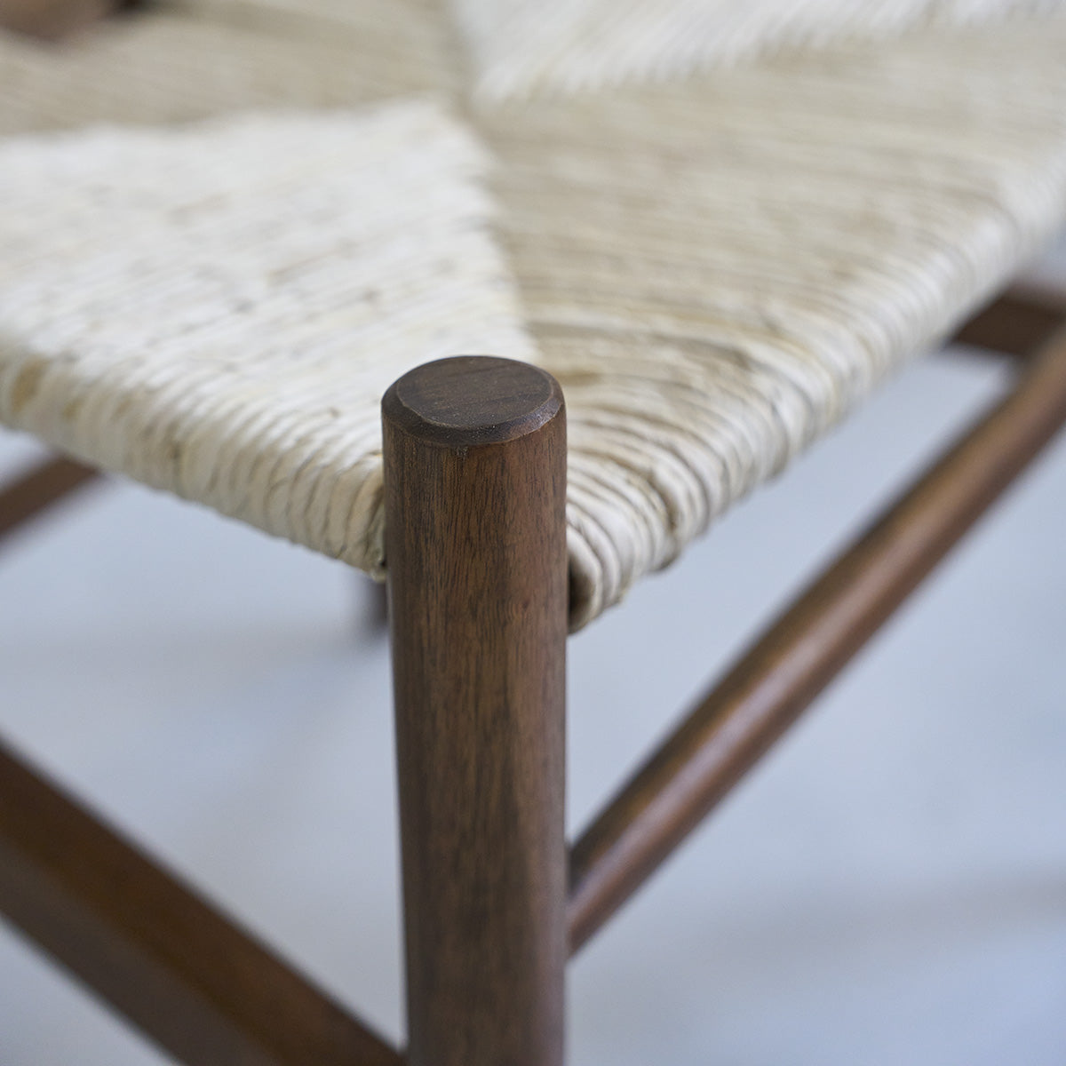 Berah Getah Camille lot 2 chaises mindi noyer