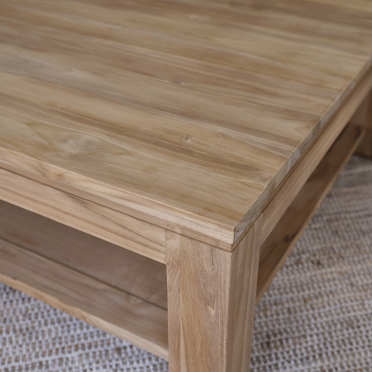 Berah Getah Boston table basse teck massif 100 cm