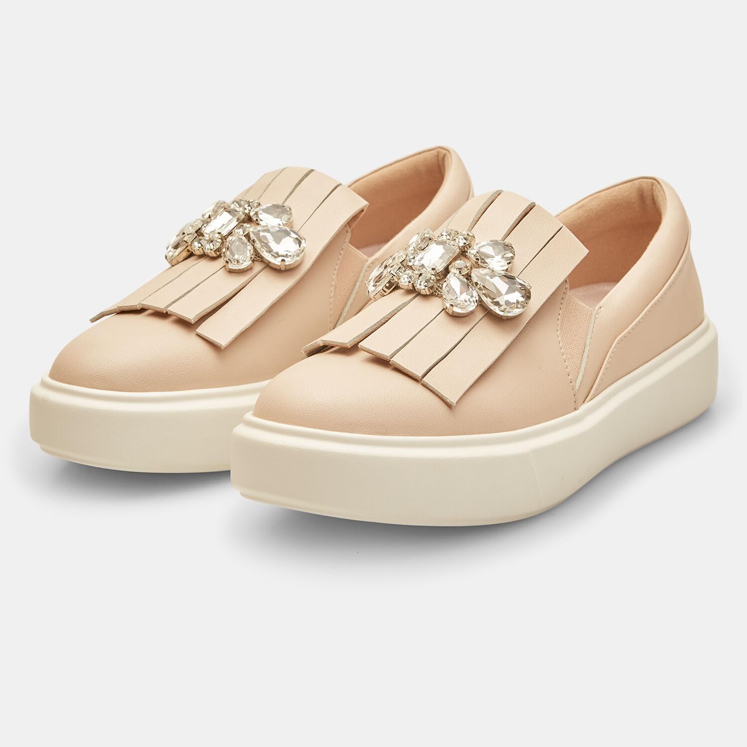 Bata Mocassins femme franges bijou chaussures plates