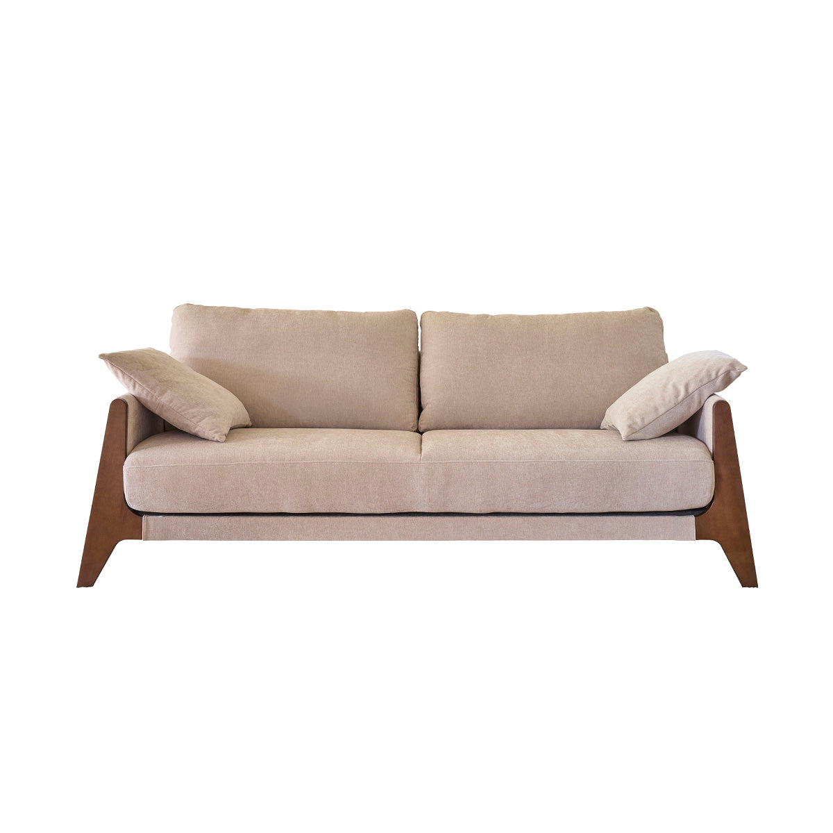Berah Getah Ondine canapé 3 places velours beige chiné