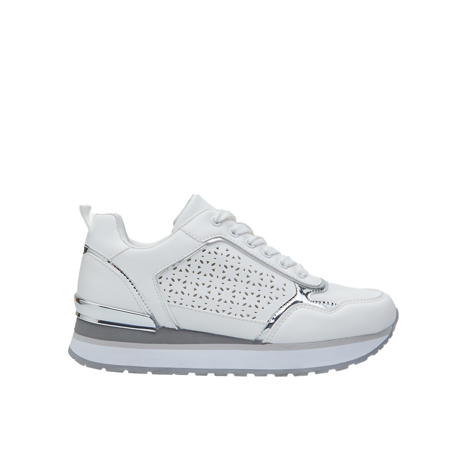 Bata sneakers femme plateforme 3 cm blanche