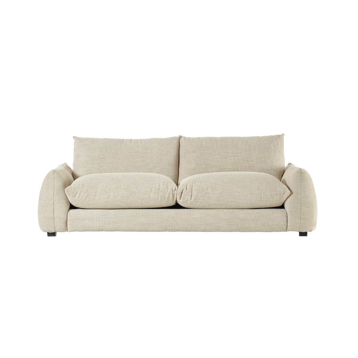 Berah Getah JACQUES canapé 3 places tissu beige chiné