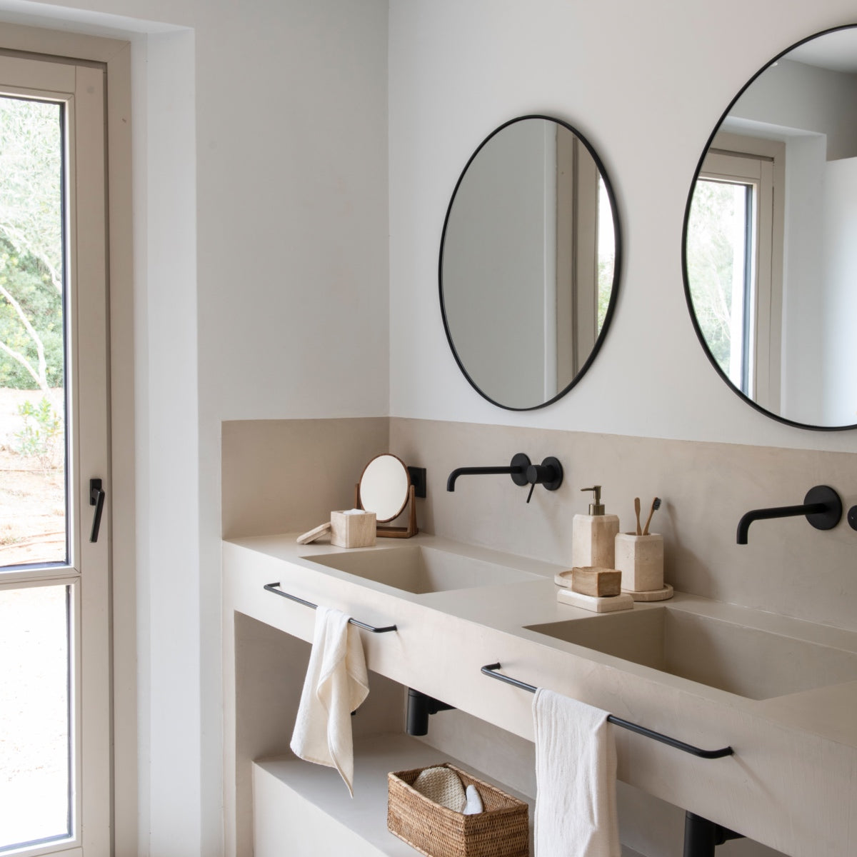 Andrea House Baño distributeur savon marbre travertin