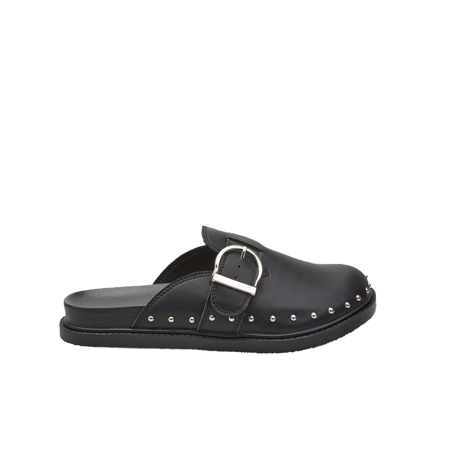 Bata Mocassins Femme Boucle Clous Noirs - Mocassins plats
