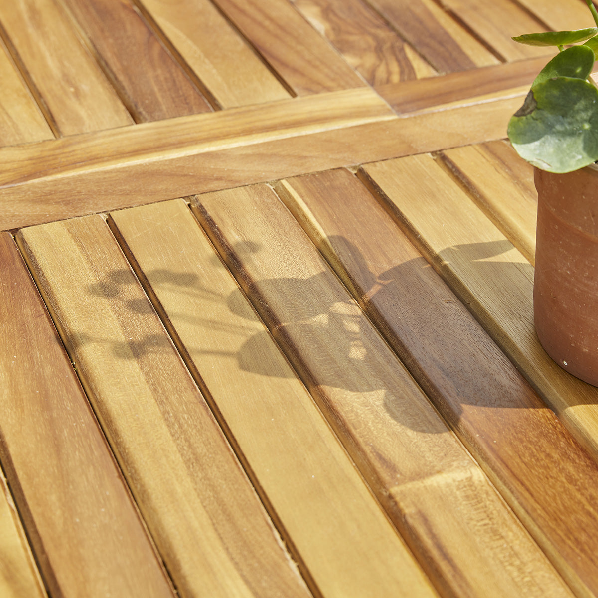 Berah Getah Bali table jardin teck huilé extensible 8/10 pers.