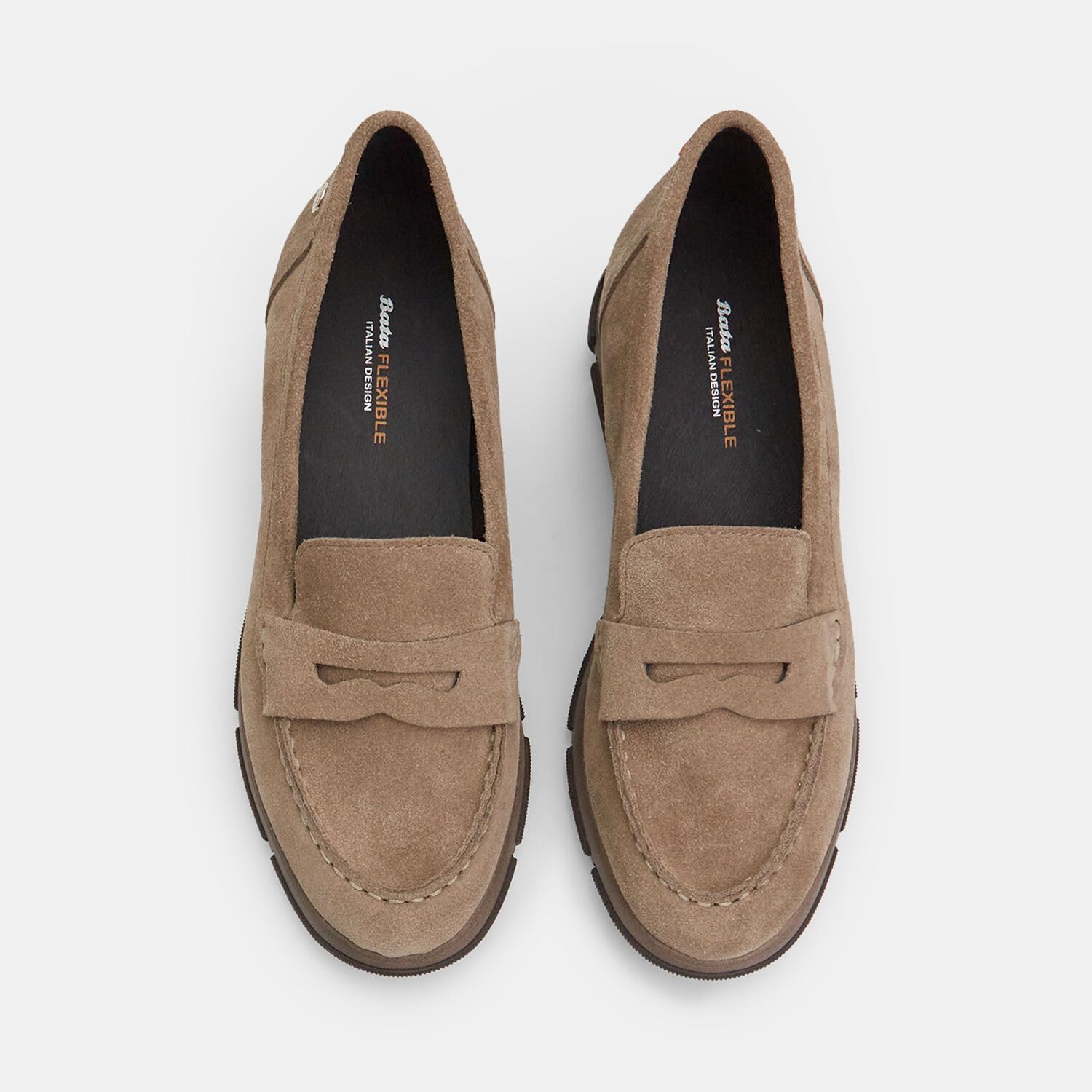 Bata Mocassins Femme Daim plat confort