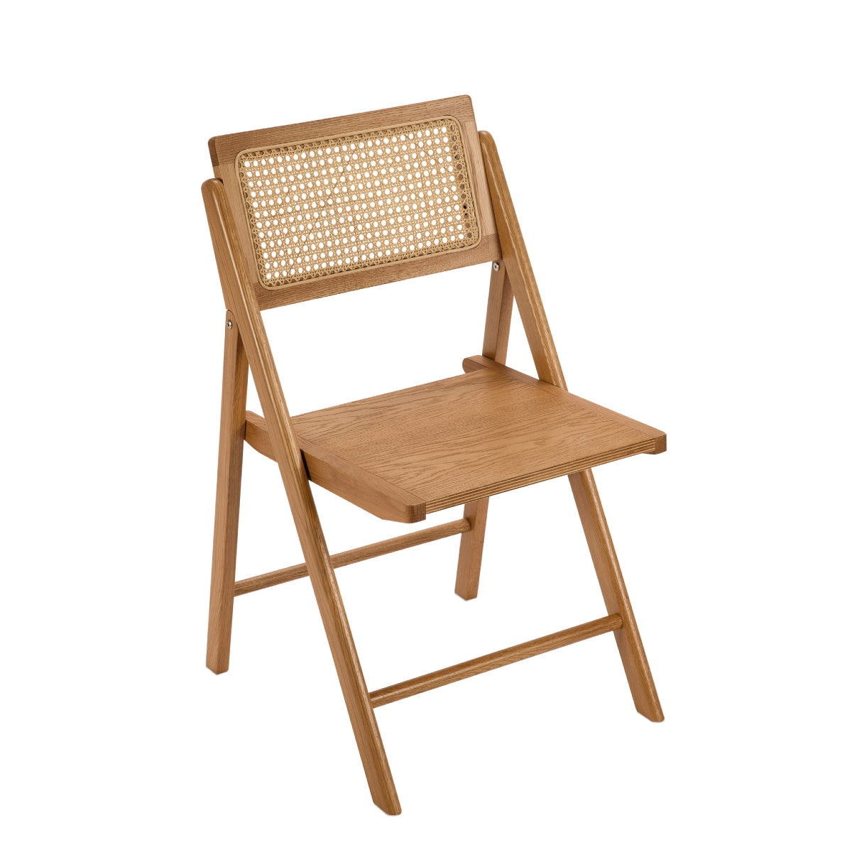 Andrea House Mueble chaise pliante chêne naturel