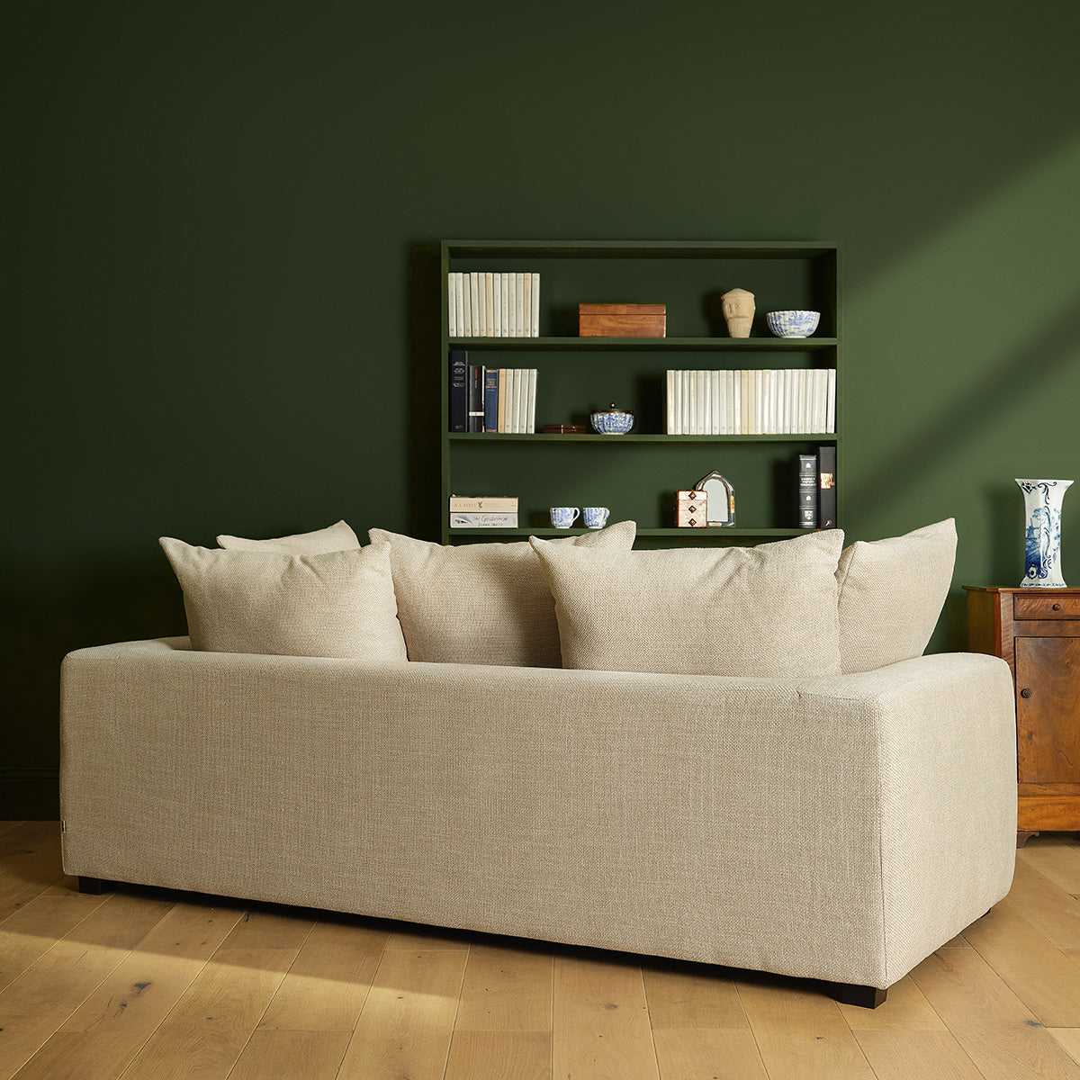 Berah Getah Edmond canapé 3 places tissu beige chiné