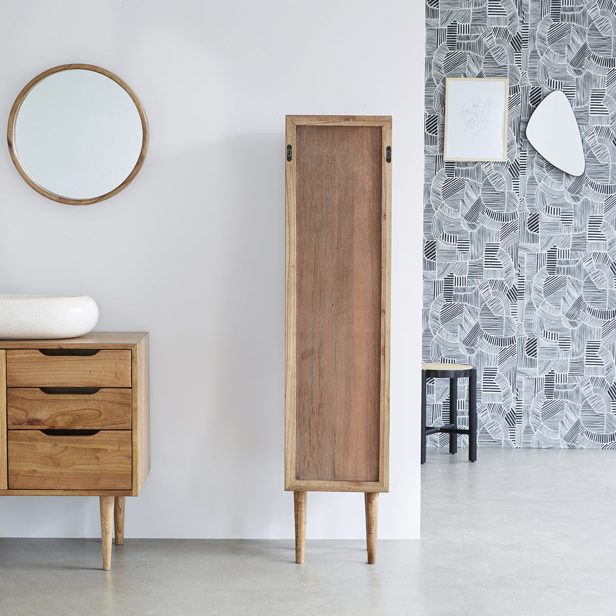 Berah Getah Hana colonne salle de bain mindi cannage 150cm
