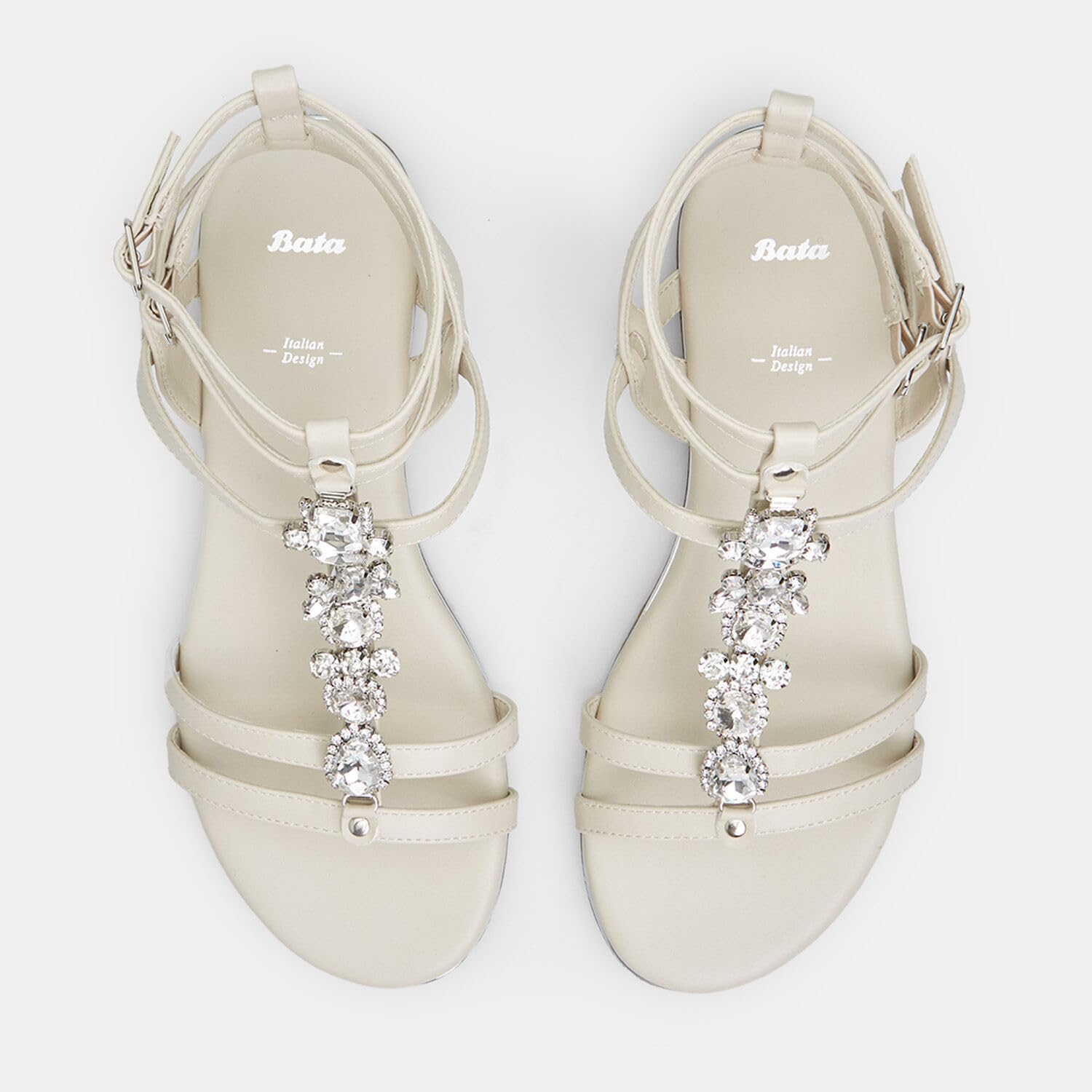 Bata sandales femme style spartiates plates
