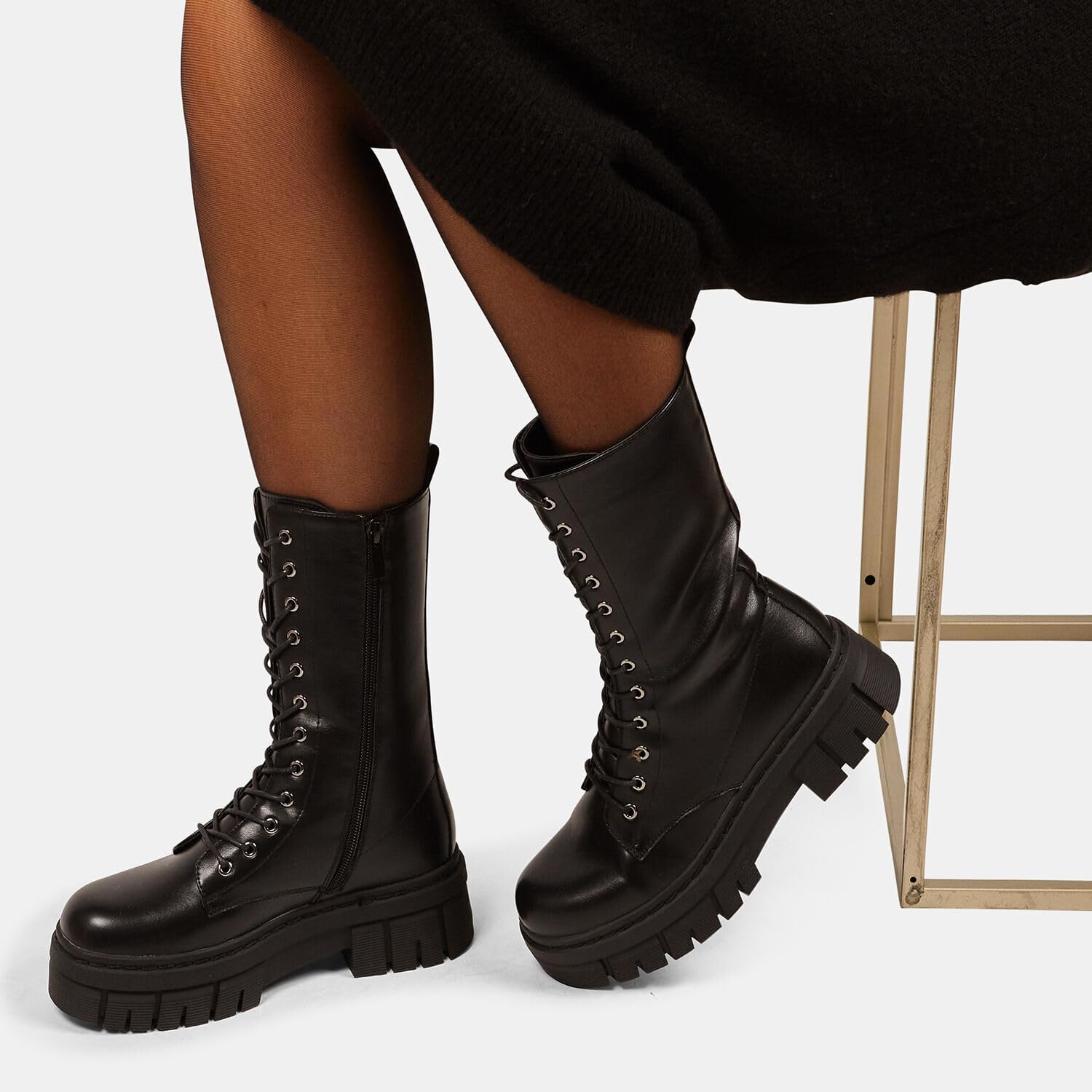 Bata Boots femme montantes effet cuir - bottes hiver