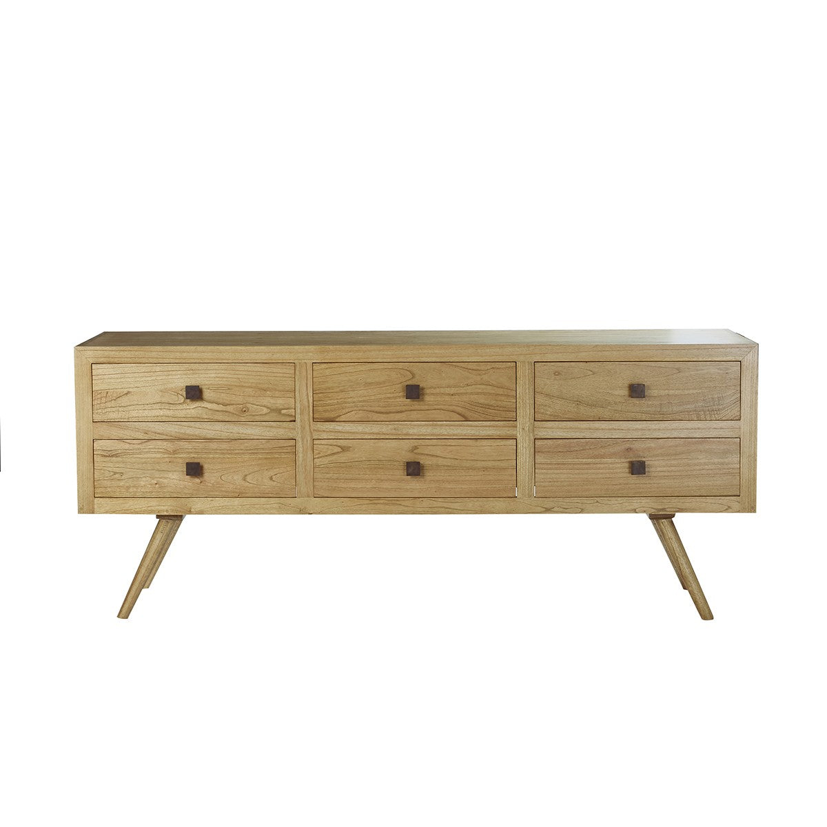 Berah Getah Felix commode mindi massif 200 cm 6 tiroirs