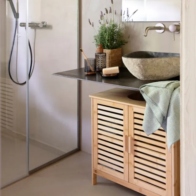 Andrea House meuble sous lavabo bambou nordique salle de bain