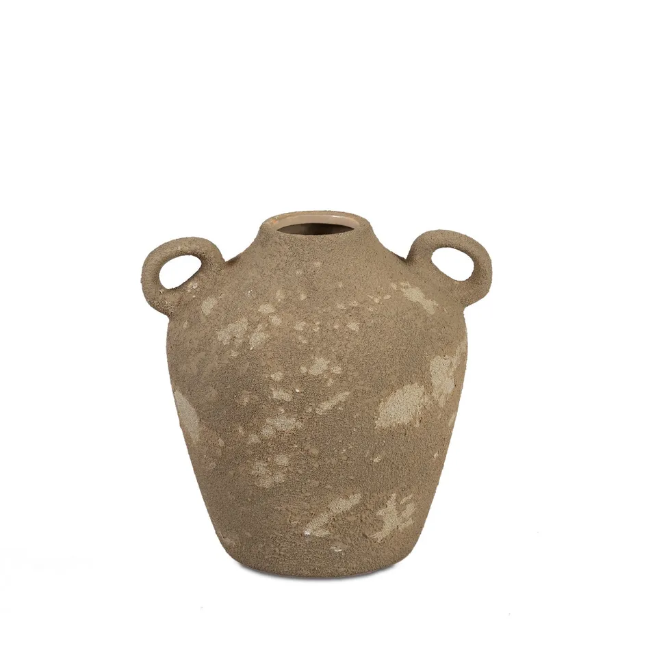 Andrea House Atacama vase céramique marron 17 cm