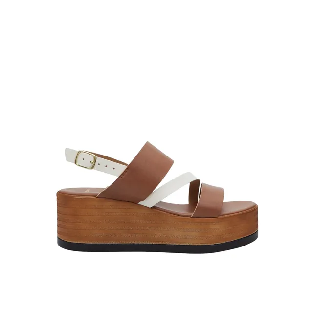 Bata Sandales Cuir Femme Plateforme 6,5 cm Chic