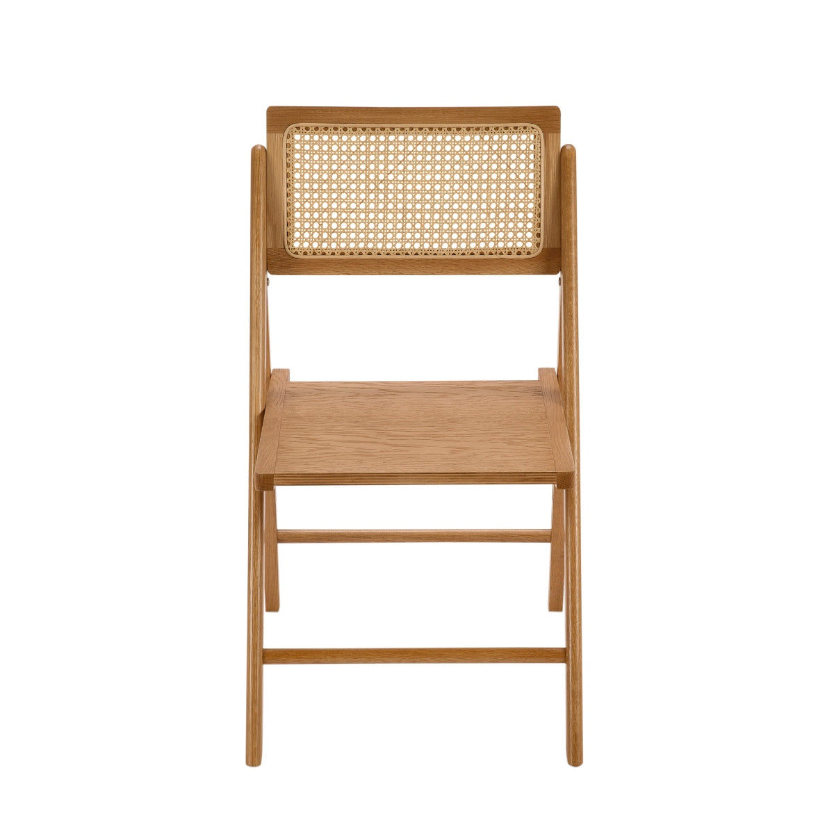Andrea House Mueble chaise pliante chêne naturel