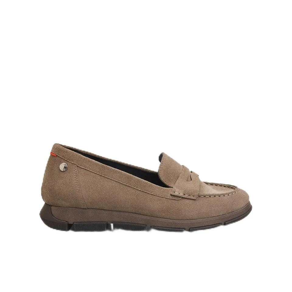 Bata Mocassins Femme Daim plat confort