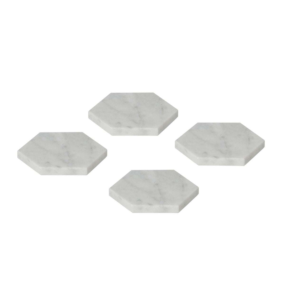 Andrea House dessous de verre marbre blanc gris