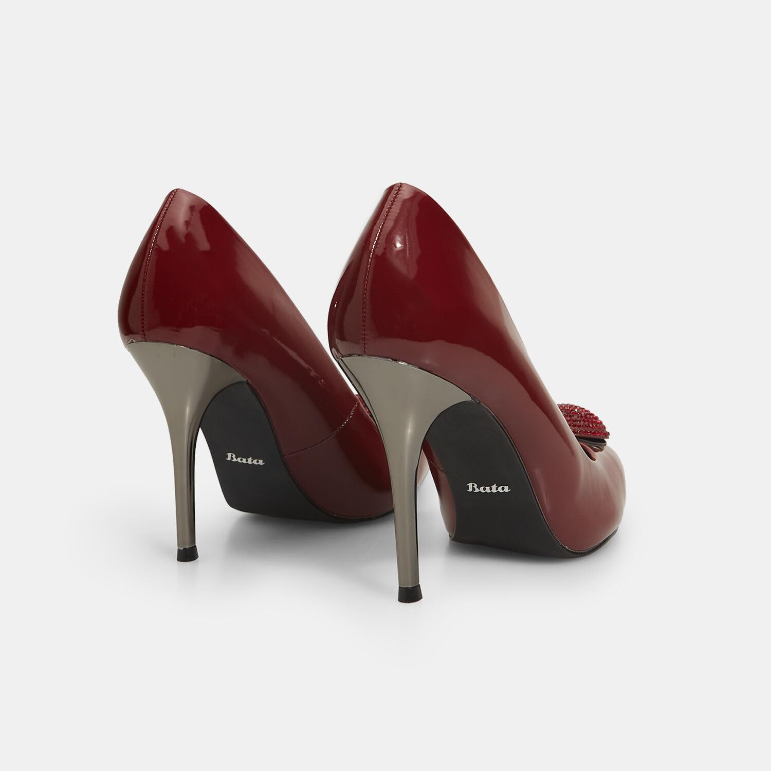 Bata Escarpins Bijou talon doré femme