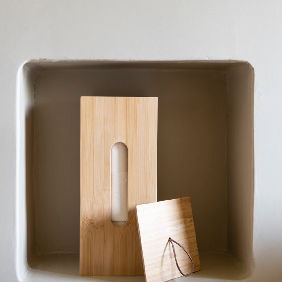 Andrea House Baño porte-rouleaux papier WC bambou réserve