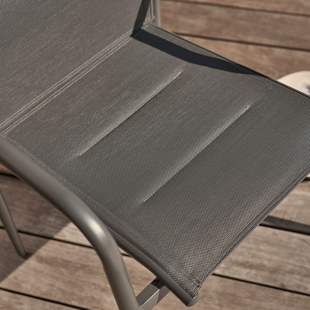 Berah Getah LAGON fauteuil jardin gris lot de 2