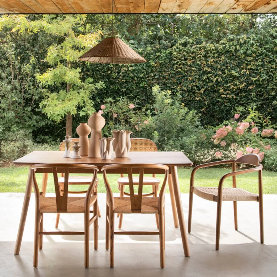 Andrea House Mueble table à manger bois foncé