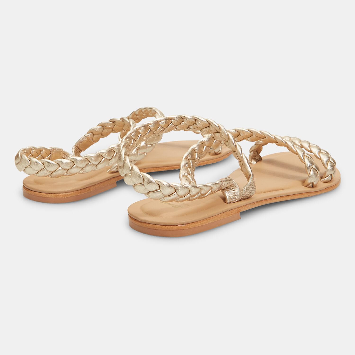 Bata Sandales plates femme cuir tressé été