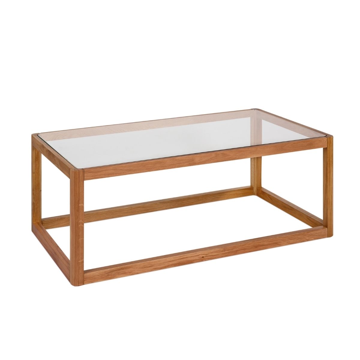Andrea House Mueble table basse verre et bois salon