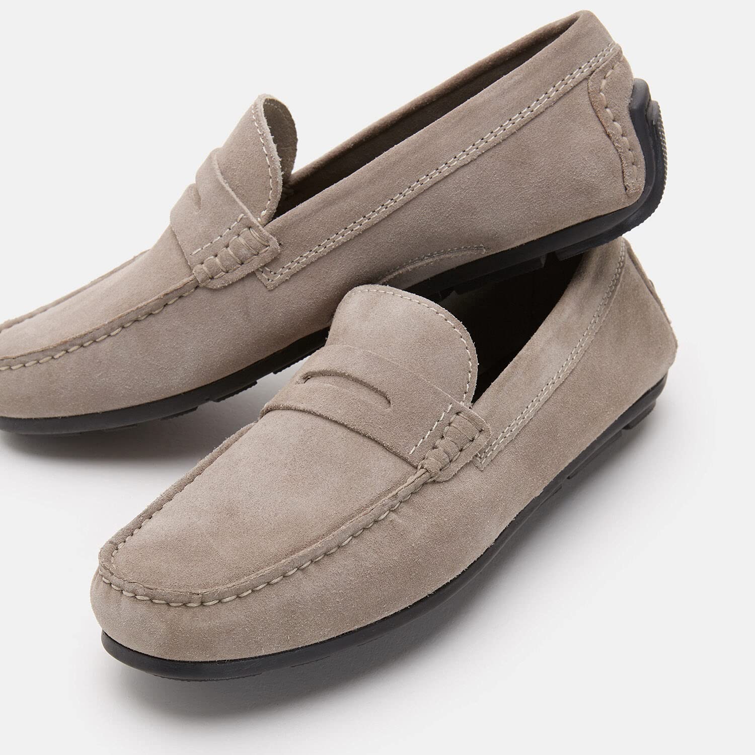 Bata Mocassins Homme Suede Gris 40 EU Confortable