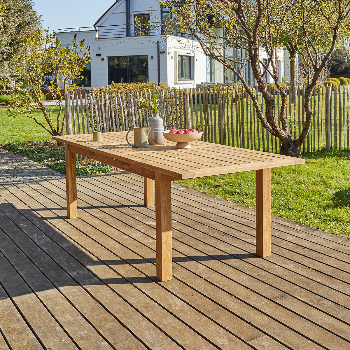 Berah Getah Esther salon de jardin teck recyclé 6 pers