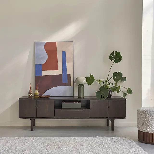 Berah Getah LAZARE meuble TV manguier massif 180 cm