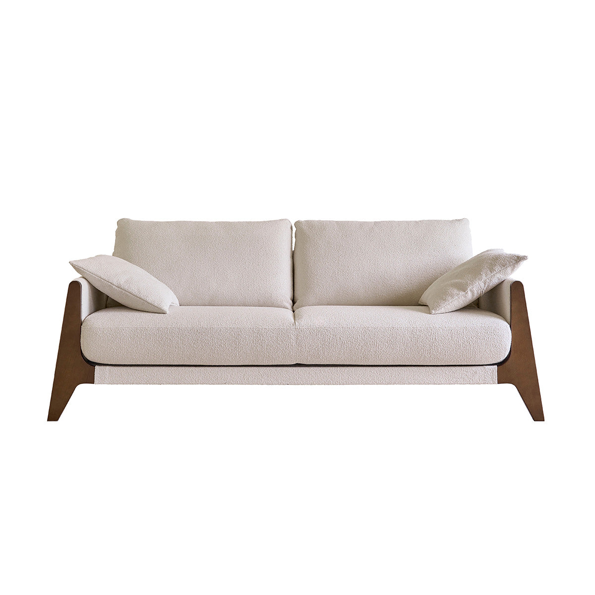 Berah Getah Ondine canapé droit 3 places bouclette blanc