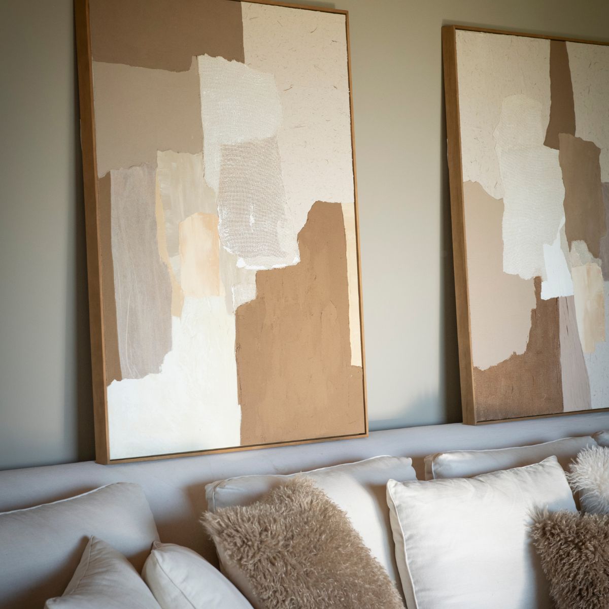 Andrea House Habana tableau abstrait tons terre 90x120 cm