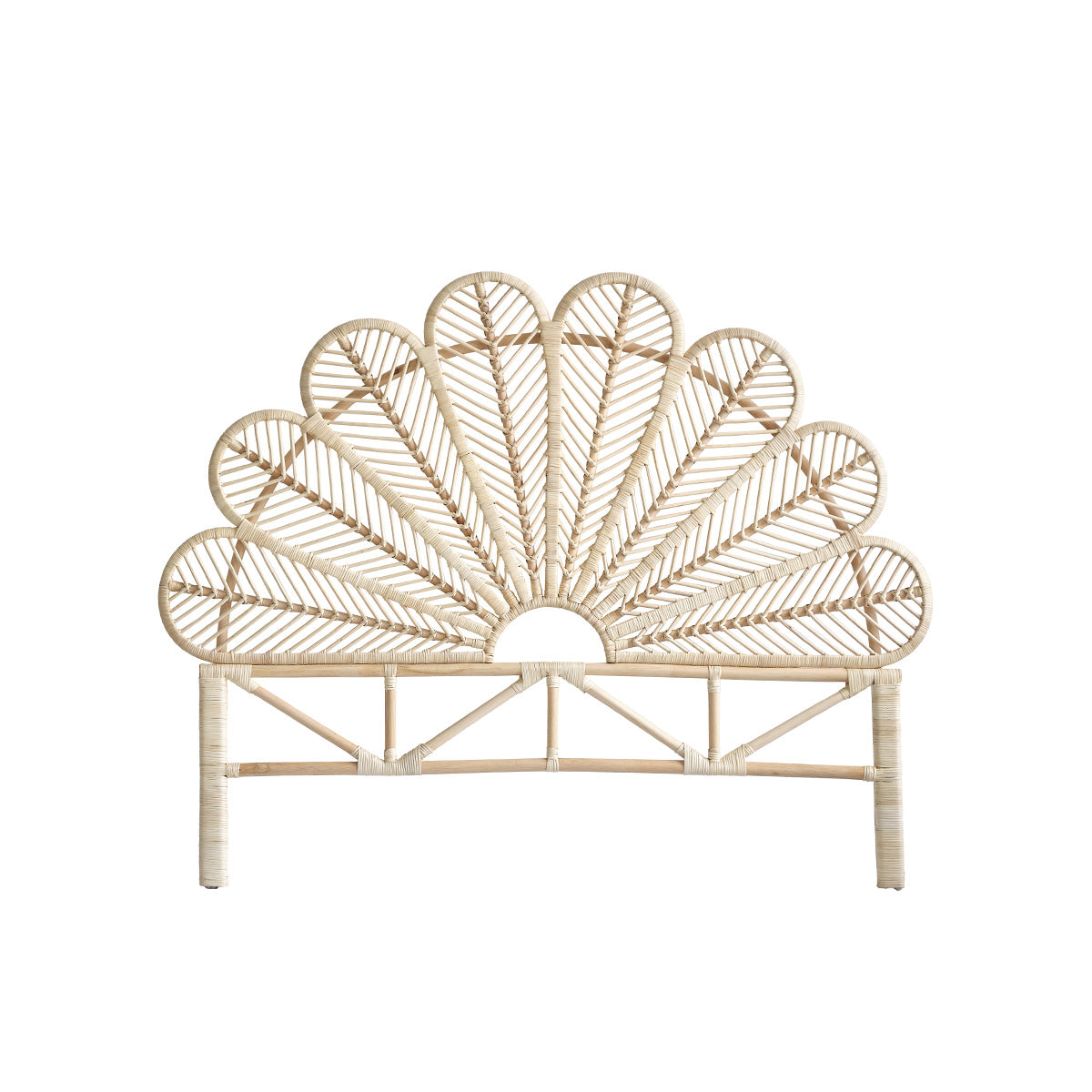 Berah Getah Colette tête de lit rotin fleur 140 cm
