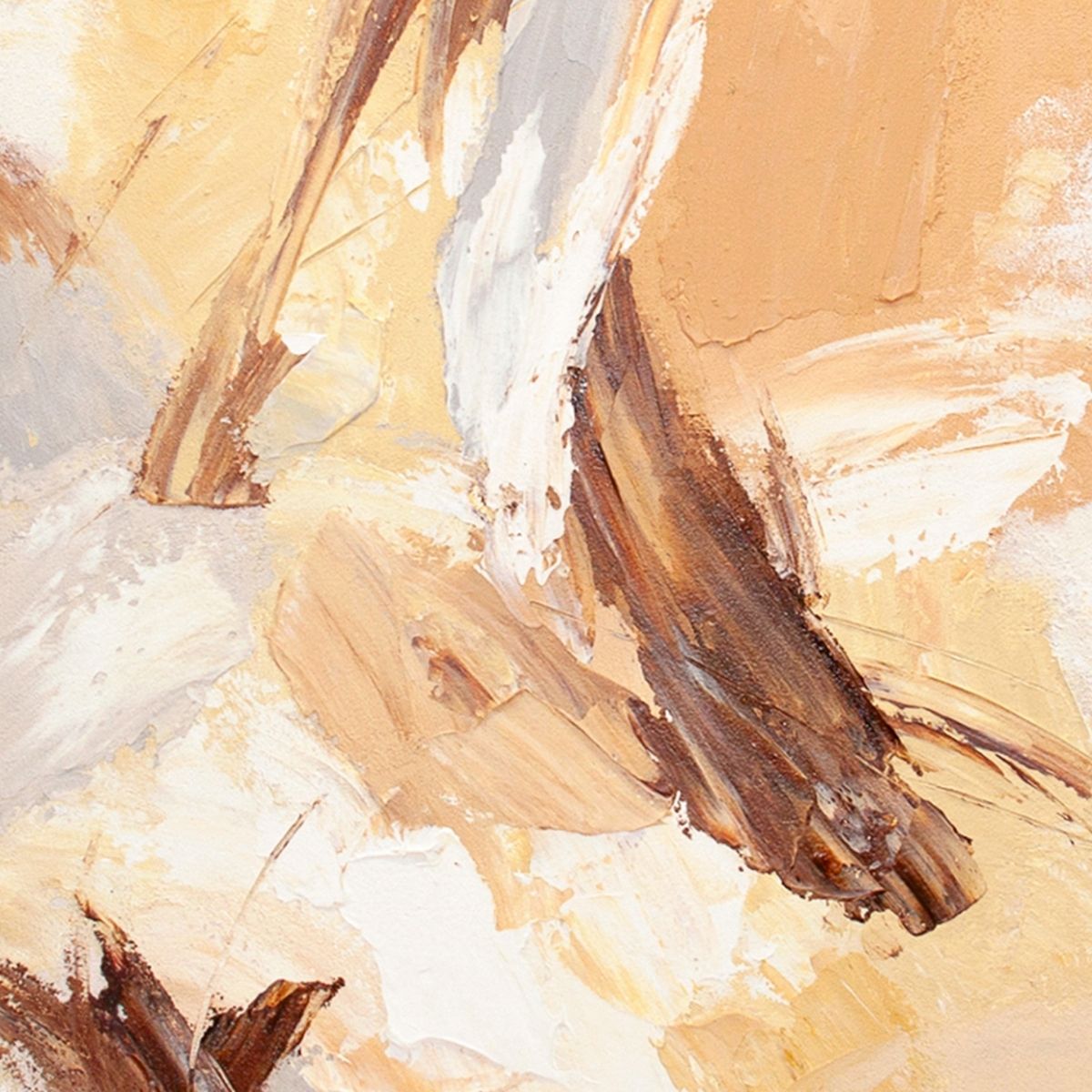 Andrea House Provence tableau abstrait ocre 80x100 cm