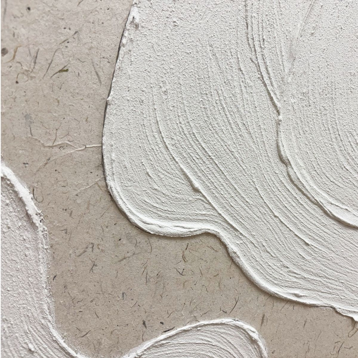 Andrea House Siargao tableau abstrait blanc beige 80x100