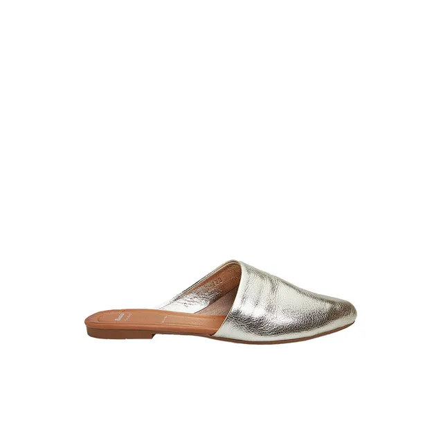 Bata Sandales Mule Plate Femme en Cuir Confortable